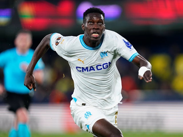 Marseille's Ismaila Sarr in action on March 14, 2024