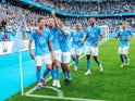 Lasse Berg Johnsen of Malmo FF celebrates during the UEFA Champions League football match between Malmo FF and Klaksvik on July 23, 2024 [on July 28, 2024]