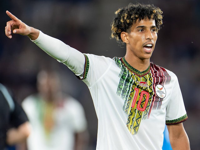 Salam Jiddou of Mali coaches his teammates during the Men s Football - on July 25, 2024