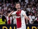 Ajax's Branco van den Boomen celebrates scoring on July 25, 2024