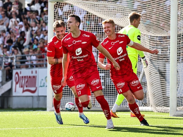 Joachim Soltvedt of Brann celebrates on June 1, 2024