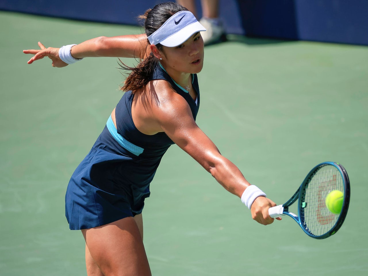 Emma Raducanu saves match point before fatal double fault in Washington Open
