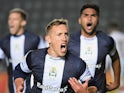 Pablo De Blasis of Gimnasia celebrates on May 22, 2024