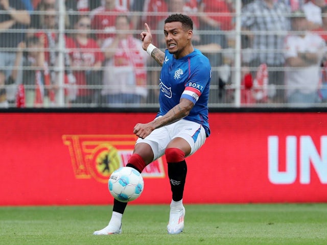 James Tavernier of Rangers in his side's pre-season friendly against Union Berlin on 27/07/2024 [on August 1, 2024]