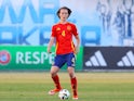 Joan Martinez (4 Spain) during the UEFA European Under-17 Championship match between Spain and Portugal  on August 3, 2024
