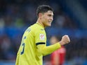 Villarreal's Jorge Cuenca celebrates after scoring on February 10, 2024