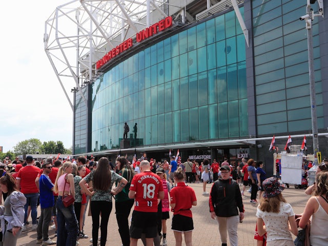 Fans gather outside Old Trafford Stadium on July 28, 2024