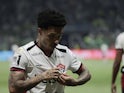 Matheuszinho celebrates a goal for Vitoria on July 27, 2024