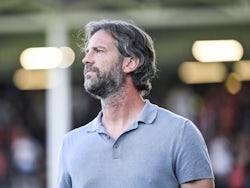 Charleroi head coach Rik De Mil pictured during a soccer match between Sporting Charleroi and Royal Antwerp FC, Sunday 28 July 2024