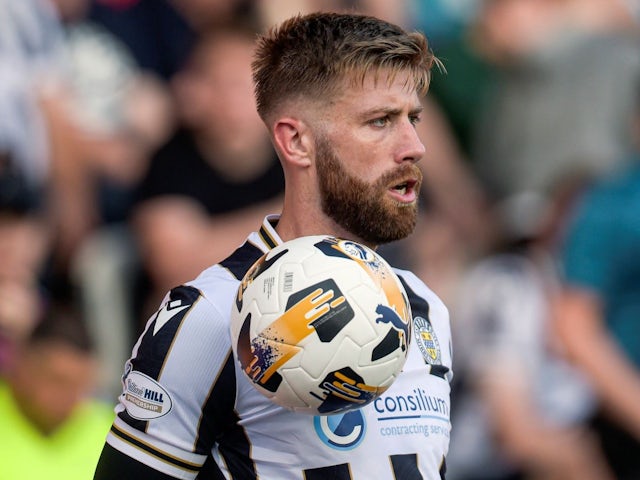 Shaun Rooney of St Mirren during the UEFA Europa Conference League Second Qualifying Round Second Leg match at the SMISA Stadium, Paisley UK on August 1, 2024 [on August 2, 2024]