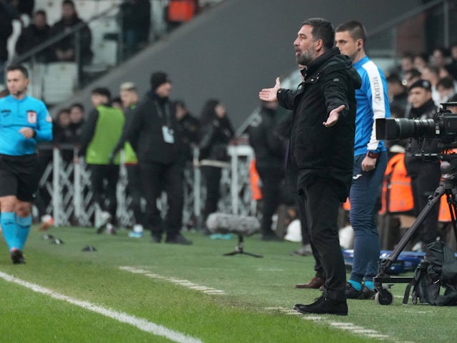 Eyupspor head coach Arda Turan during a Turkish Cup match against Besiktas on January 16, 2024