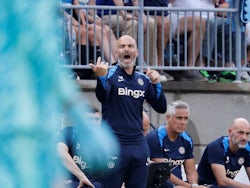 Chelsea head coach Enzo Maresca directs his players during the preseason friendly against Manchester City on August 3, 2024 [on August 9, 2024]