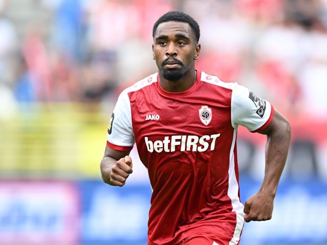 Gyrano Kerk of Royal Antwerp FC during the Belgian Pro League match between Royal Antwerp FC and RSC Anderlecht at the Bosuil Stadium on August 4, 2024 [on August 9, 2024]