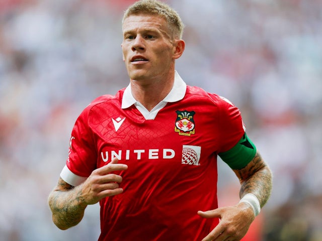 Wrexham's James McClean in action on July 27, 2024