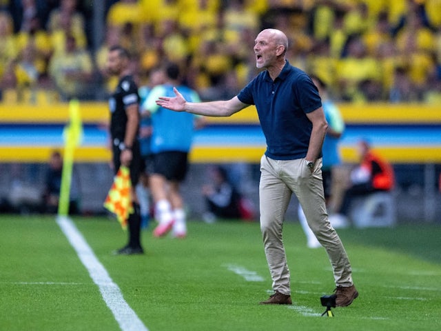  Brondby coach Jesper Sorensen on August 9, 2024