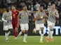 Gleison Bremer of Juventus FC is celebrating after scoring a goal with his teammates during the Serie A TIM match between AS Roma and Juventus on August 4, 2024