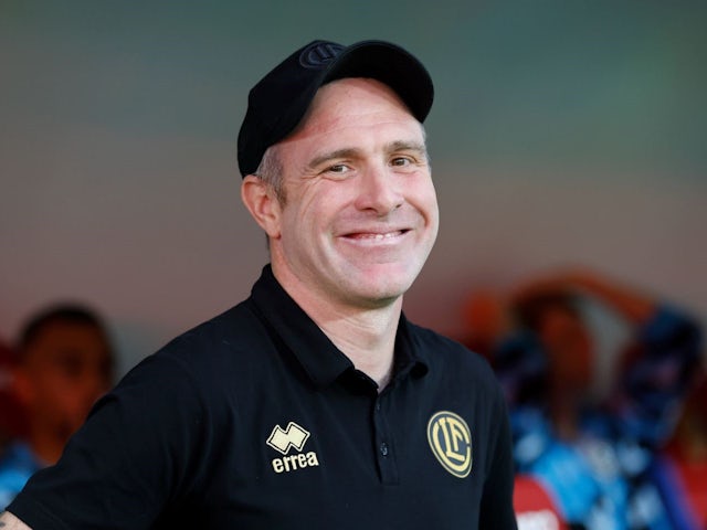 FC Lugano Coach Mattia Croci Torti during his side's game against FC Basel at Stadion St Jakob Park Basel, SWITZERLAND on July 27, 2024 [on August 6, 2024]