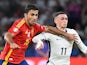 Spain's Rodri and England's Phil Foden in action on July 14, 2024