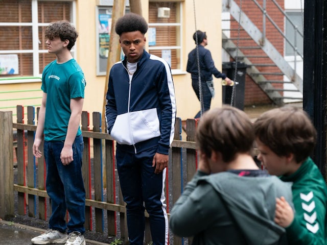 Ricky and Denzel on EastEnders on July 29, 2024