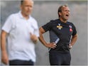   Sandefjord coach Hans Erik odegaard in the Eliteserien football match between Sandefjord and HamKam on June 6, 2024