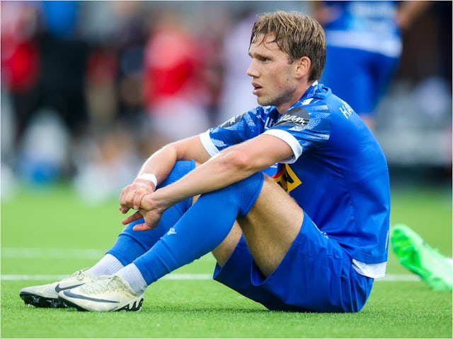  Sandefjords Vetle Walle Egeli after the Eliteserien football match between Sandefjord and Tromso at Jotun arena on July 3, 2024