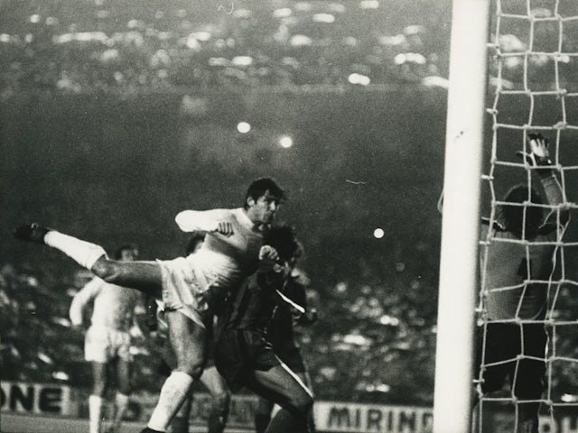 Santillana in action for Real Madrid on April 8, 1981