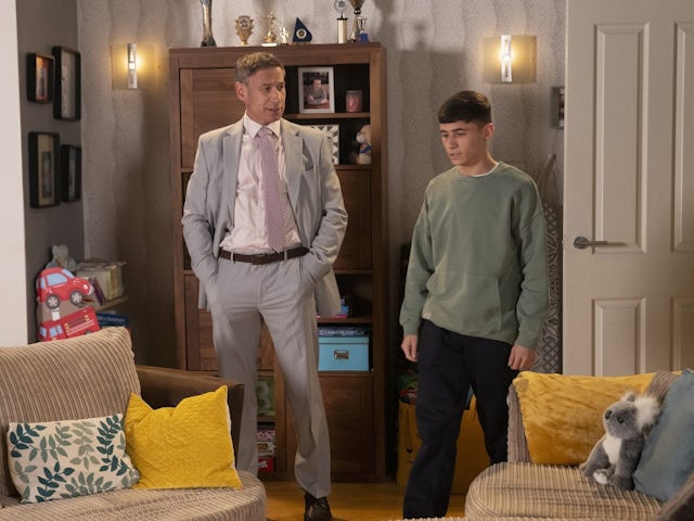 Stefan and Jack on Coronation Street on July 29, 2024