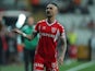 Samsunspor's Soner Gonul reacts during a Turkish Super Lig match against Besiktas on April 13, 2024