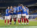 Yokohama F Marinos players celebrate on May 29, 2024
