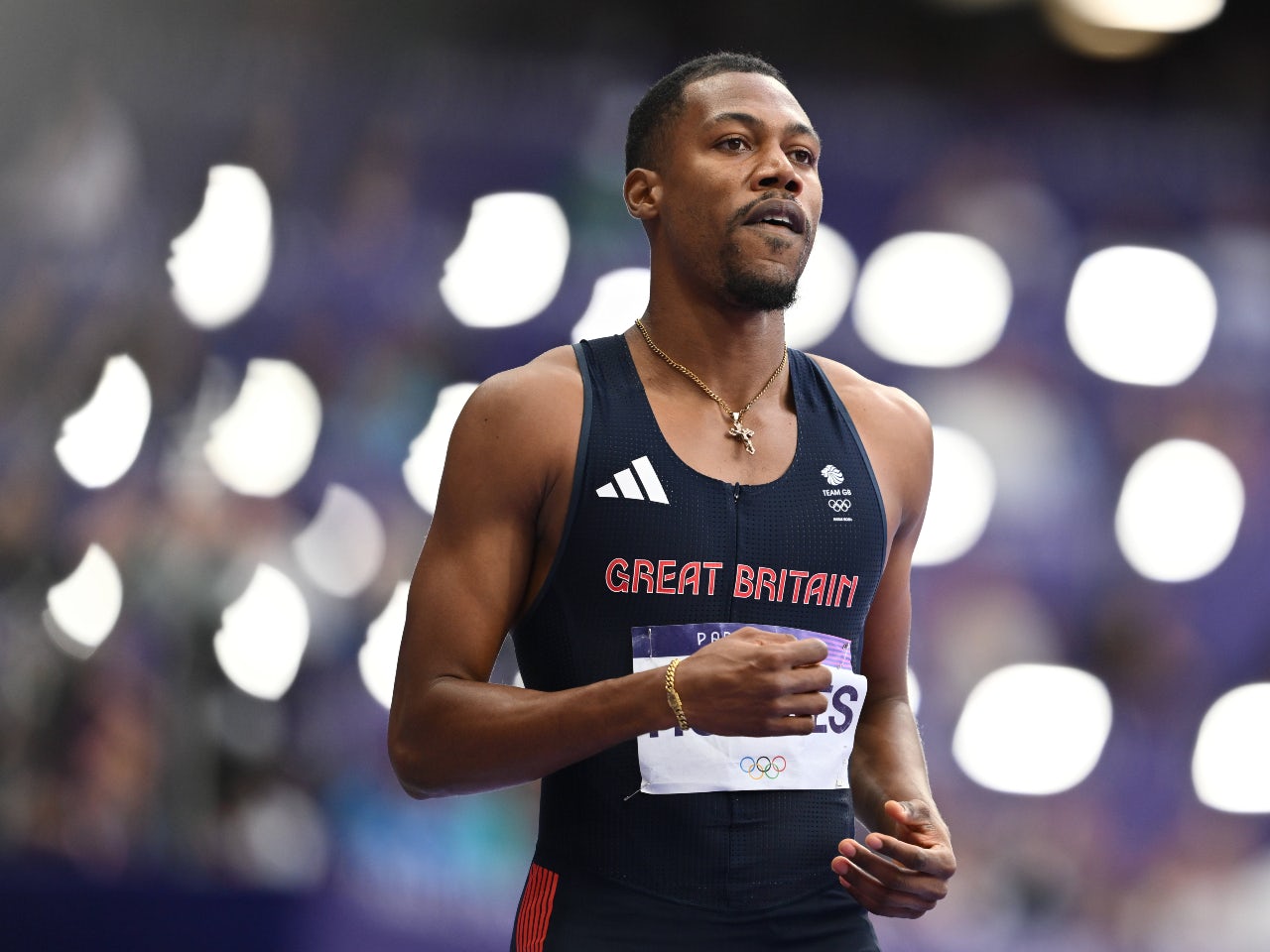 Great Britain's Zharnel Hughes pulls out of Olympics 200m with hamstring injury