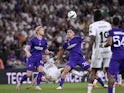 Kasper Dolberg of Anderlecht in action against Oud-Heverlee Leuven on August 10, 2024