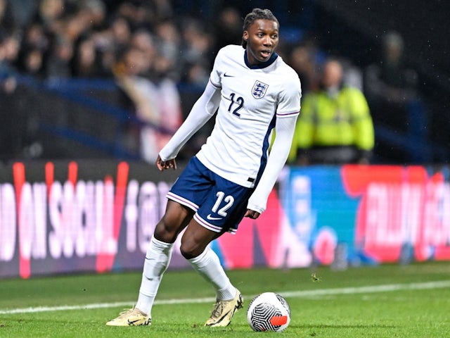 England Under-21s's Brooke Norton-Cuffy in action on March 26, 2024