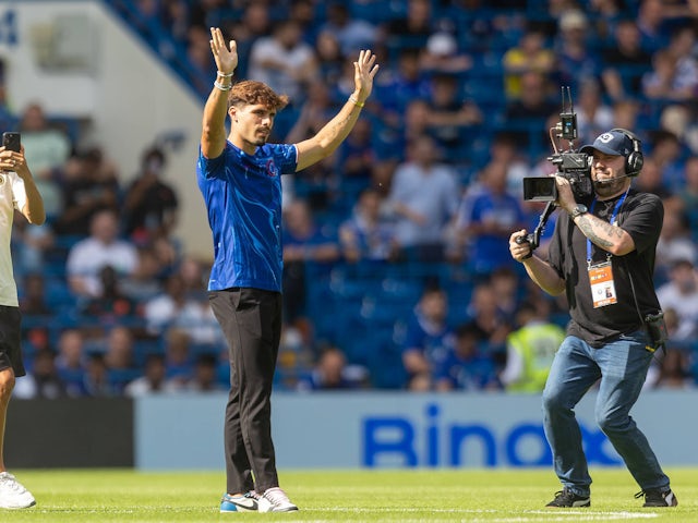 Chelsea unveil new signing Pedro Neto at half time during the Pre-Season Friendly match between Chelsea and Inter Milan on August 8, 2024