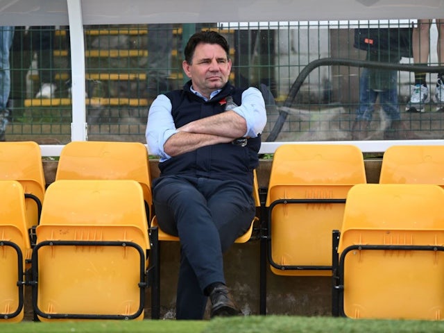 AFC Fylde Head Coach Chris Beech before the FA Cup First Round match at the VBS Community Stadium on November 4, 2011 [on August 18, 2024]