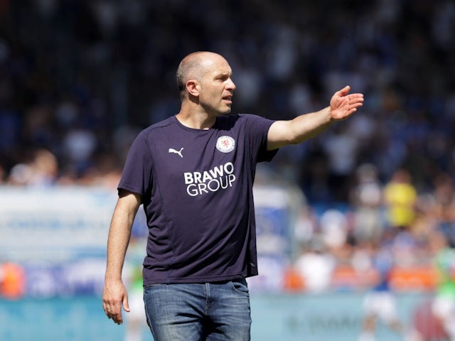 Head Coach Daniel Scherning of Eintracht Braunschweig looks on as his side play Magdeburg, on August 11, 2024 [on August 17, 2024]