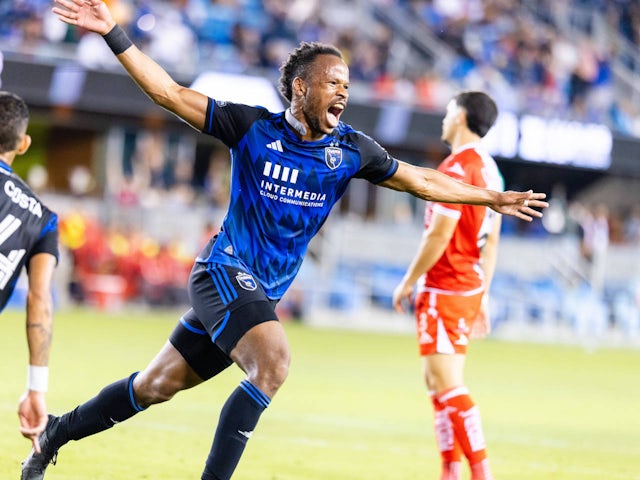  San Jose Earthquakes striker Jeremy Ebobisse celebrates his goal on August 8, 2024