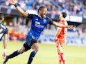  San Jose Earthquakes striker Jeremy Ebobisse celebrates his goal on August 8, 2024