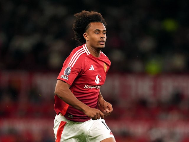 Man United's Joshua Zirkzee in action on August 16, 2024