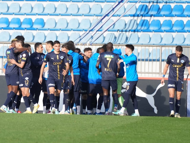 Kasimpasa players celebrating a goal on August 17, 2024