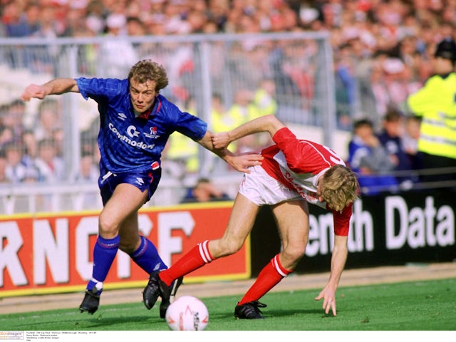 Kerry Dixon in action for Chelsea in 1990.