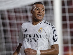 Real Madrid attacker Kylian Mbappe on August 18, 2024