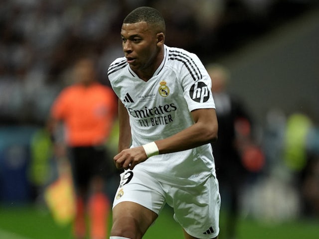 Real Madrid's Kylian Mbappe on August 14, 2024