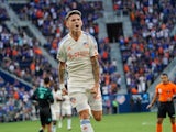  Luca Orellano celebrates his equalising goal for FC Cincinnati on August 9, 2024