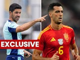 Arsenal manager Mikel Arteta and Real Sociedad midfielder Mikel Merino for Emmanuel Petit interview