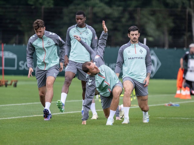 Werder Bremen players in training on August 14, 2024 [on August 17, 2024]