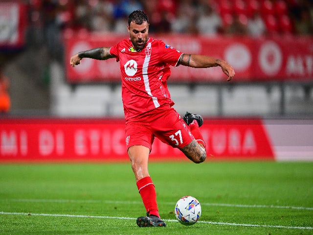 Andrea Petagna of AC Monza in action, first round of Coppa Italia Frecciarossa, AC Monza - Sudtirol