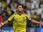 Al Nassr's Cristiano Ronaldo celebrates scoring their first goal on August 22, 2024