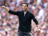 Arsenal manager Mikel Arteta reacts on August 17, 2024