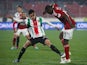 Pablo Palacio of Palestino in action against Independiente Medellin on August 14, 2024