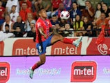 Sebastian Herera of Borac Banja Luka during the UEFA Champions League 2nd qualifying round, 2nd leg football match between Borac Banja Luka (Bosnia and Herzegovina) and PAOK Thessaloniki on July 31, 2024 [on August 20, 2024]